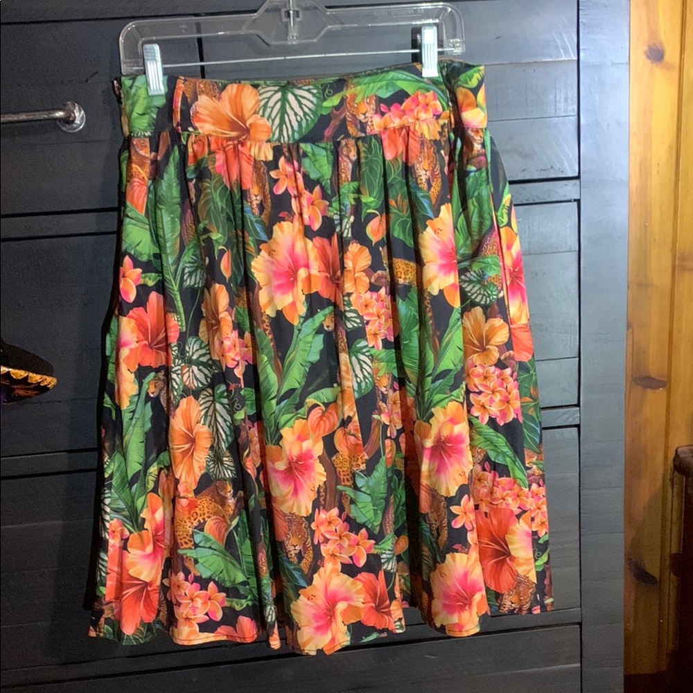 Voodoo Vixen Floral Tropical Tiki Skirt! #NWT